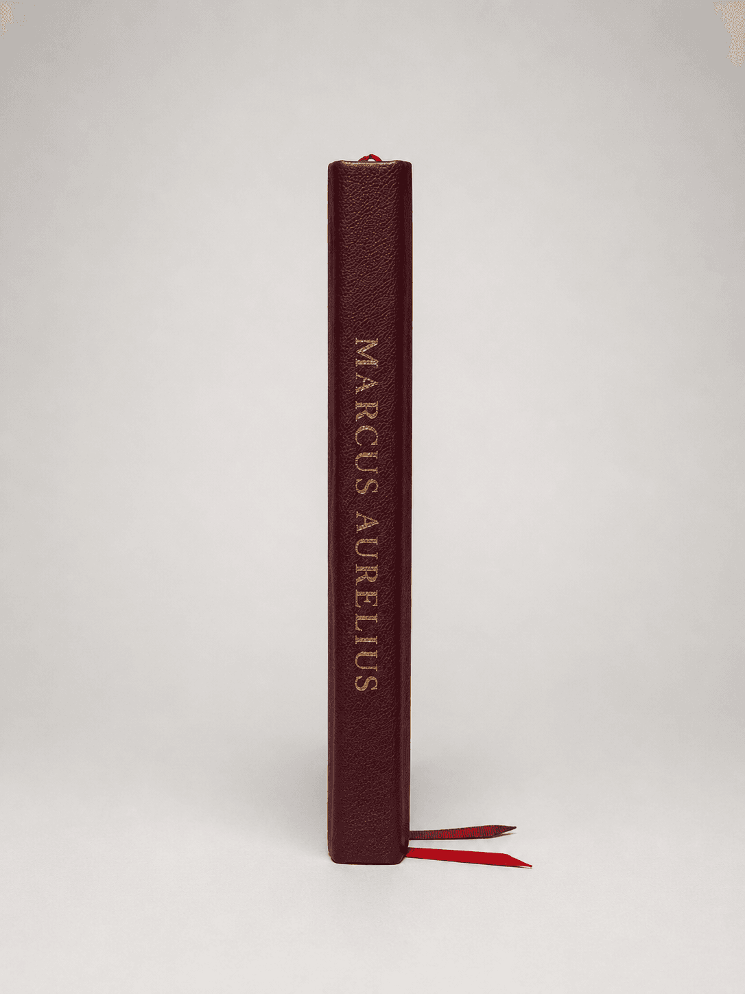 Gold-detailed spine of the Marcus Aurelius edition