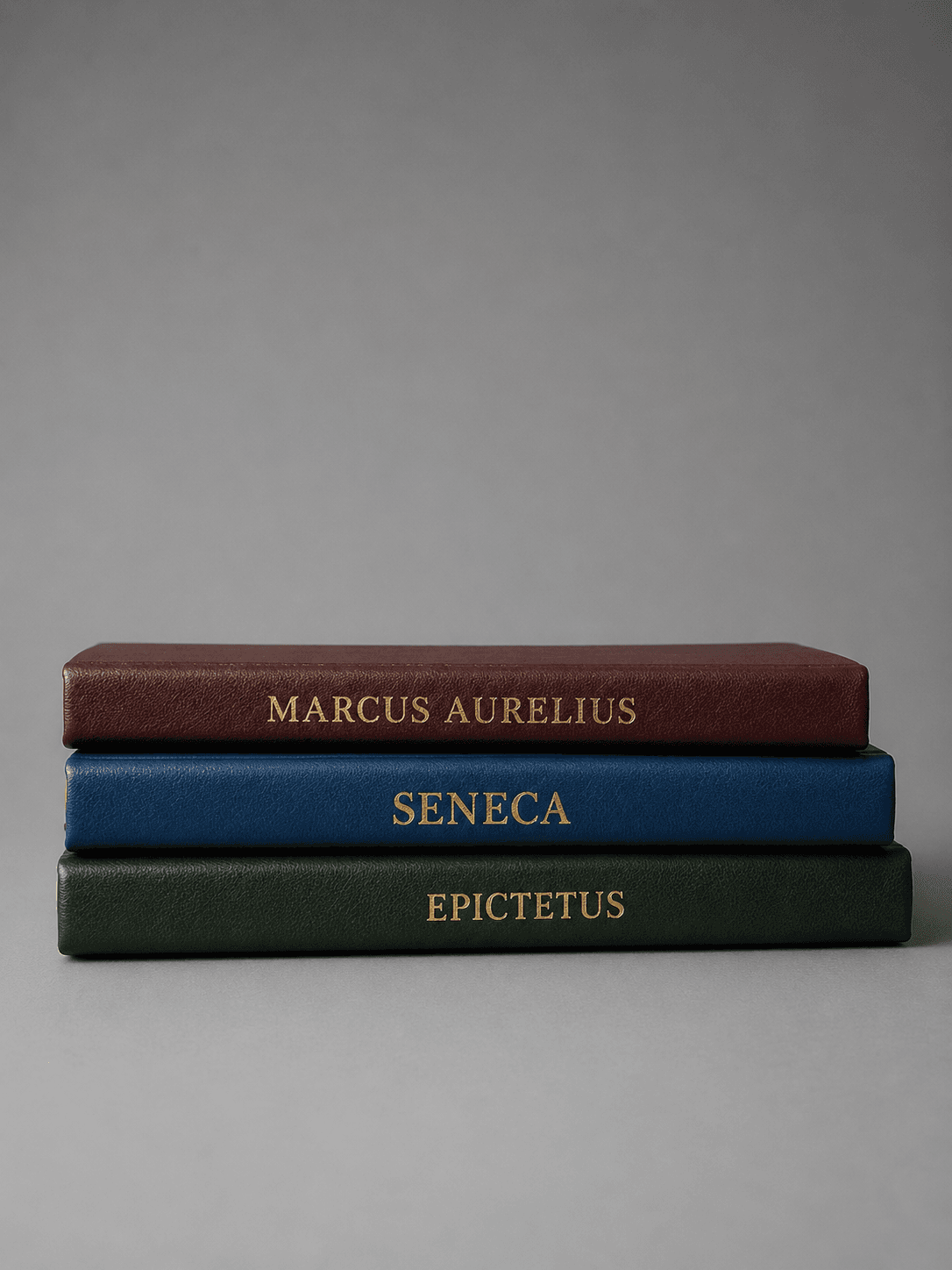 The complete Three Stoics leather collection
